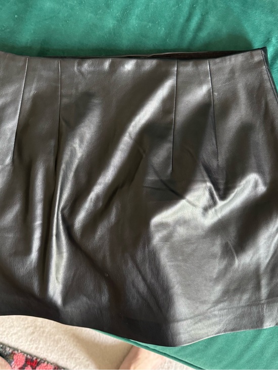Express Dresses & Skirts - Express Black Faux Leather Mini Skort
